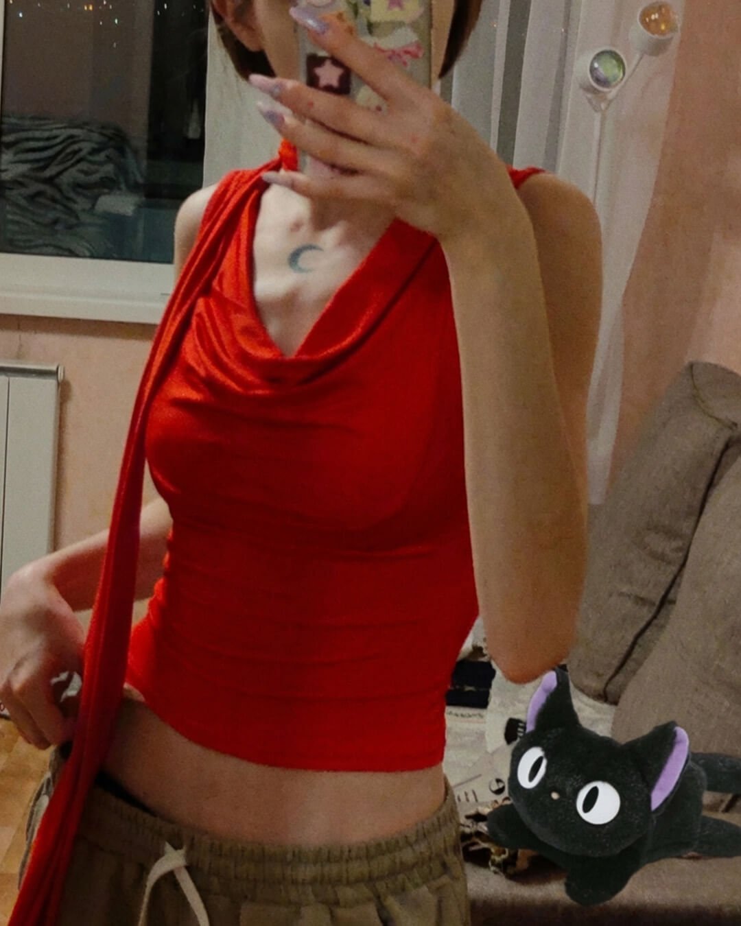 SOERA Lydia Neck Tie Up Sleeveless Top - Tops - 1005008293123697-;zJ1770053333819888132 Black S