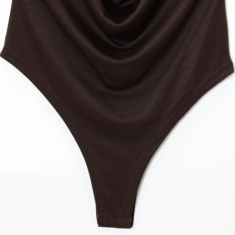 SOERA Ophelia Backless Draped Bodysuit - Tops - 1005009383931631-;oN1762998398594440968 Brown XS