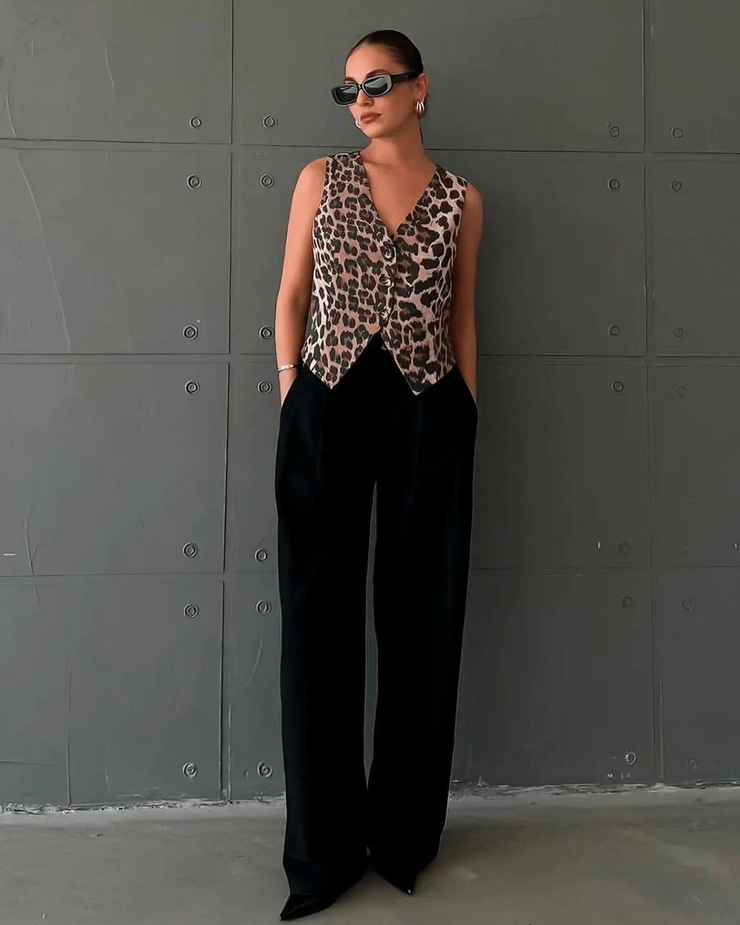SOERA Vanessa Leopard Print Vest - Tops -  M